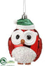 Silk Plants Direct Owl Ornament - Red - Pack of 24