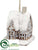 Ornament - White Brown - Pack of 16