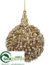 Silk Plants Direct Ball Ornament - Rose Gold - Pack of 36