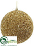 Silk Plants Direct Ball Ornament - Gold - Pack of 1