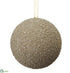 Silk Plants Direct Glittered Ball Ornament - Gold Tiffany - Pack of 6