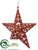 Star Ornament - Red - Pack of 6