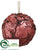 Ball Ornament - Burgundy - Pack of 8