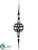 Ball Ornament - Black Silver - Pack of 1