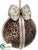 Leopard Ball Ornament - Brown Gold - Pack of 6