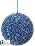 Silk Plants Direct Ball Ornament - Peacock Blue - Pack of 6