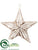 Star Ornament - Whitewashed - Pack of 6