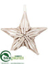 Silk Plants Direct Star Ornament - Whitewashed - Pack of 6