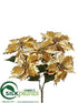 Silk Plants Direct Poinsettia Bush - Gold - Pack of 12