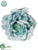 Glittered Metallic Open Rose - Aqua Light - Pack of 12