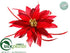 Silk Plants Direct Poinsettia With Clip - Red - Pack of 6