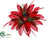 Poinsettia With Clip - Red - Pack of 6