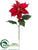 Poinsettia Spray - Red - Pack of 12