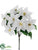 Poinsettia Bush - White - Pack of 12