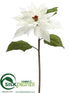 Silk Plants Direct Poinsettia Spray - White - Pack of 12