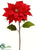 Poinsettia Spray - Red - Pack of 12