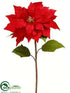 Silk Plants Direct Poinsettia Spray - Red - Pack of 12