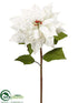 Silk Plants Direct Poinsettia Spray - White - Pack of 12