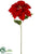 Poinsettia Spray - Red - Pack of 12