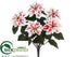 Silk Plants Direct Poinsettia Bush - Peppermint - Pack of 12