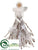 Angel - White Glittered - Pack of 4