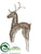 Glitter Reindeer - Champagne - Pack of 6