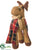 Moose Ornament - Red Brown - Pack of 6