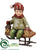 Boy Sitting on Sleigh - Green Red - Pack of 2