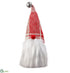 Silk Plants Direct Gnome With Bell - Red White - Pack of 2