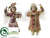 Christmas Carolers Assortment - Burgundy Beige - Pack of 4