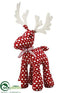 Silk Plants Direct Merry Christmas Reindeer - Red White - Pack of 1