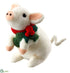 Silk Plants Direct Pig With Holly - White Red - Pack of 8