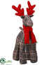 Silk Plants Direct Reindeer - Gray Red - Pack of 6