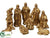 Nativity Set - Gold - Pack of 4