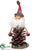 Pinecone Santa - Brown Red - Pack of 6