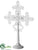 Metal Cross - White Antique - Pack of 4