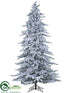 Silk Plants Direct Glittered Flocked Short Needle Pine Tree - White - Pack of 1