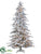 Glittered Snowed Short Needle Pine Tree - White - Pack of 1