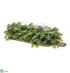 Silk Plants Direct Iced Norway Spruce Centerpiece With Glass Candleholder - Green White - Pack of 1