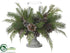 Silk Plants Direct Cone Centerpiece - Green Brown - Pack of 1