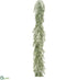 Silk Plants Direct Snowed Pine Garland - Green White - Pack of 2