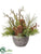 Pine Arrangement - Green Brown - Pack of 2