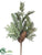 Pine, Twig Spray - Green Brown - Pack of 12