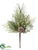 Pine, Cone, Leaf, Cedar Spray - Green Frosted - Pack of 6