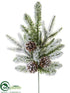 Silk Plants Direct Pine Spray - Green Snow - Pack of 12