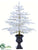 Flocked Pine Tree - Snow - Pack of 1