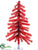 Tinsel Tree - Red - Pack of 6