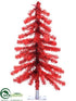 Silk Plants Direct Tinsel Tree - Red - Pack of 6