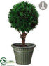 Silk Plants Direct Cedar Ball Topiary - Green - Pack of 2