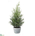 Silk Plants Direct Cedar Tree - Green - Pack of 4